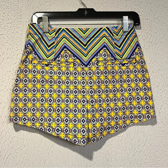 Maeve X Anthropologie High-Waist Abstract Print Shorts size 6 - Picture 5 of 14